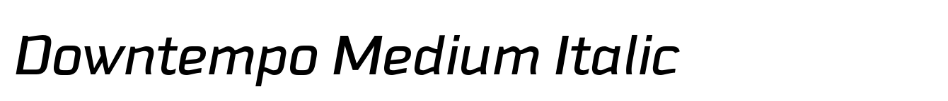 Downtempo Medium Italic